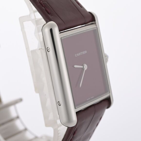 Cartier Tank Must Large WSTA0054 Red Burgundy 26mm Men's Watch Full Set - Picture 5 of 12